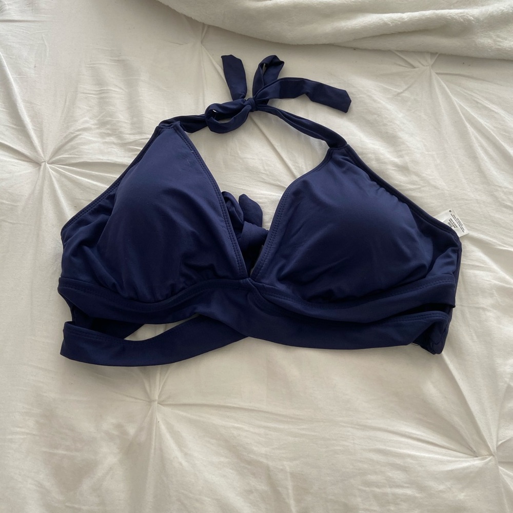 navy bikini top